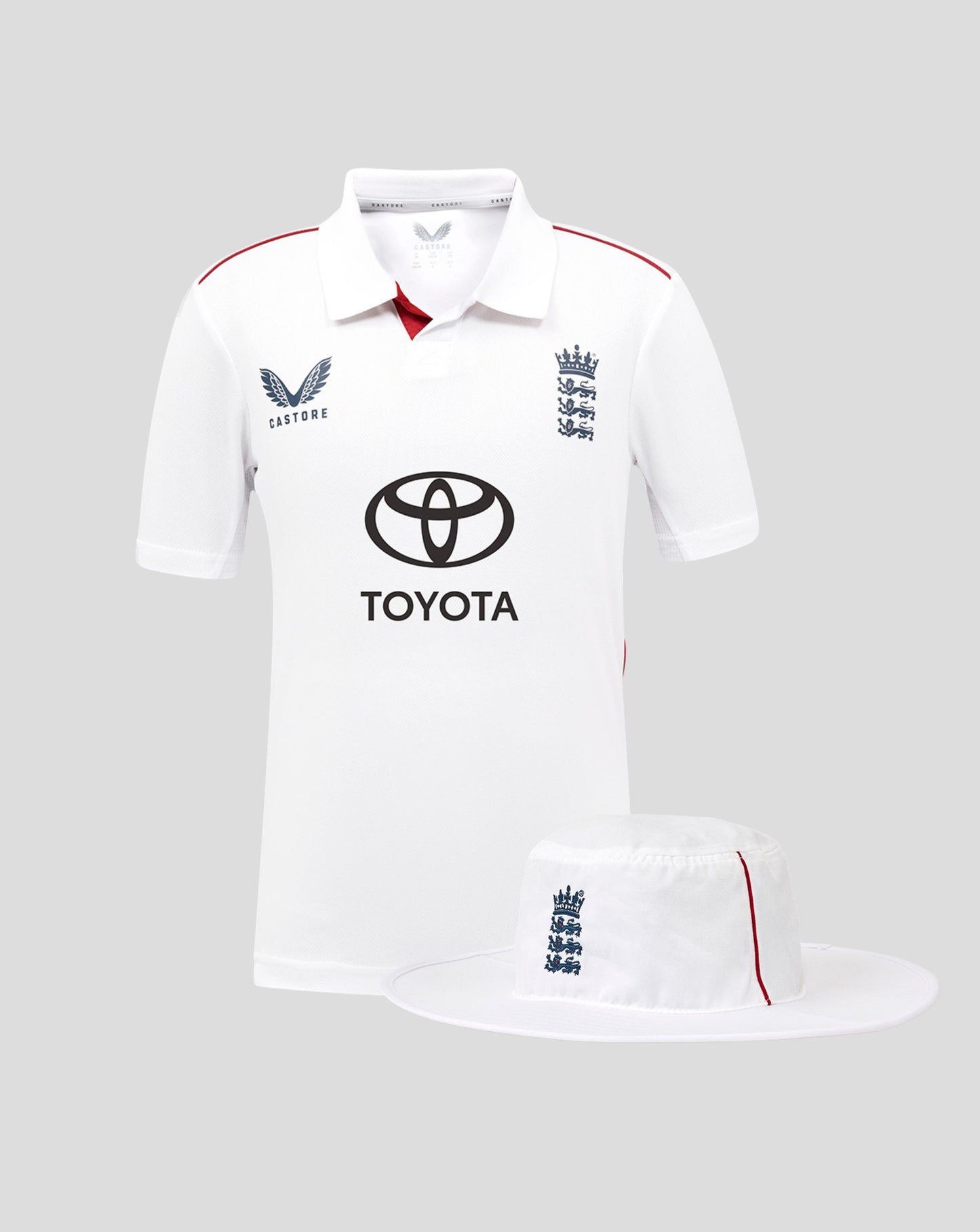 England Cricket Junior 26/27 Test Shirt And Hat Bundle - Worth £100