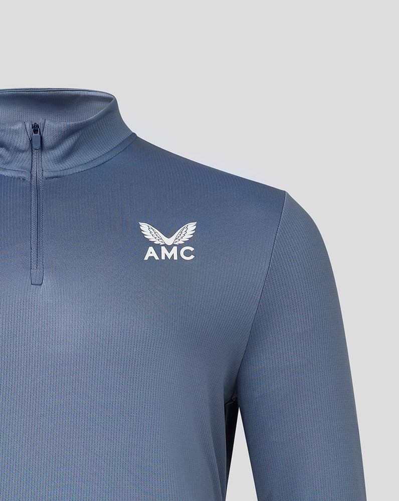 Men’s AMC Long Sleeve Technical Quarter Zip Top – Clay Blue