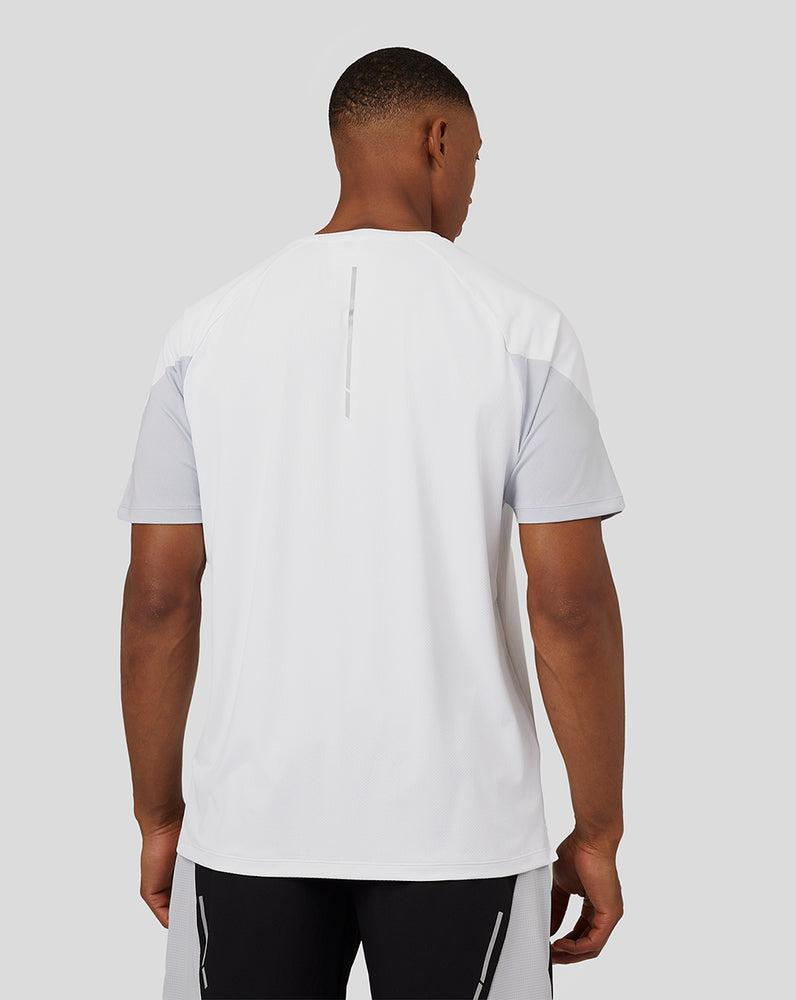 Men’s Short Sleeve Mesh Mix T-Shirt – White
