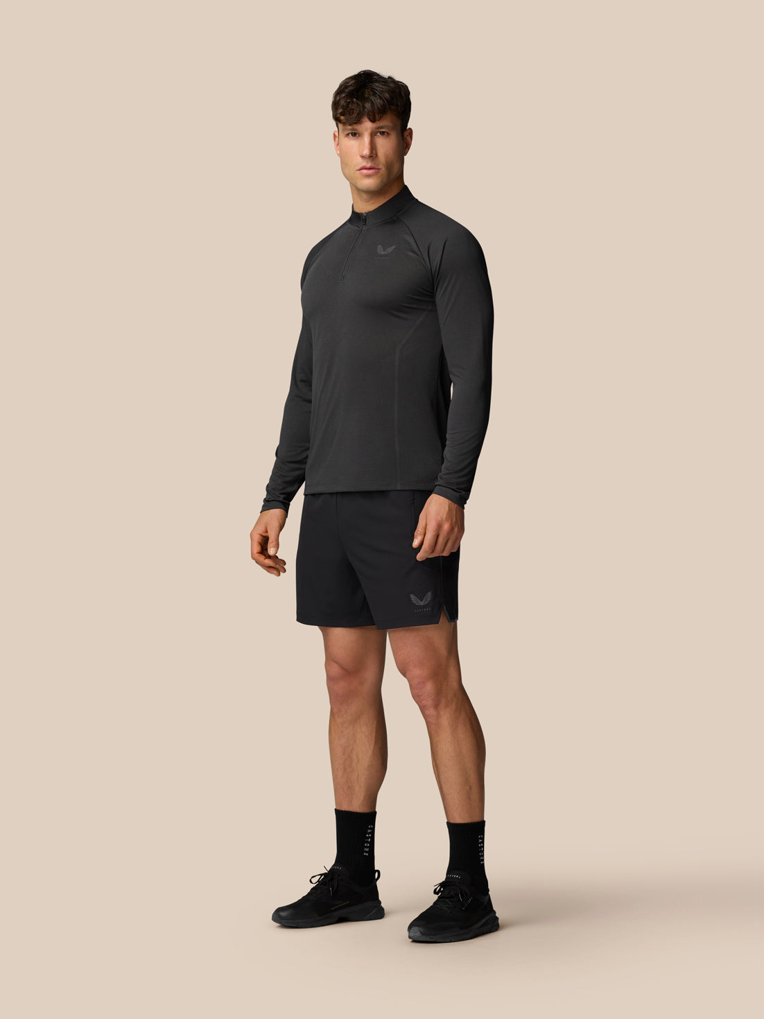 Apex Training 1/4 Zip Top - Black/Gunmetal