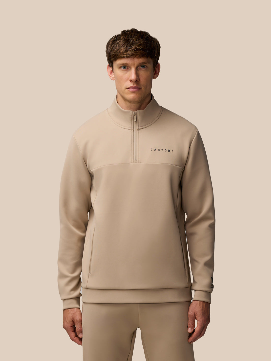 Flex Lifestyle 1/4 Zip - Mushroom/Gunmetal – Castore