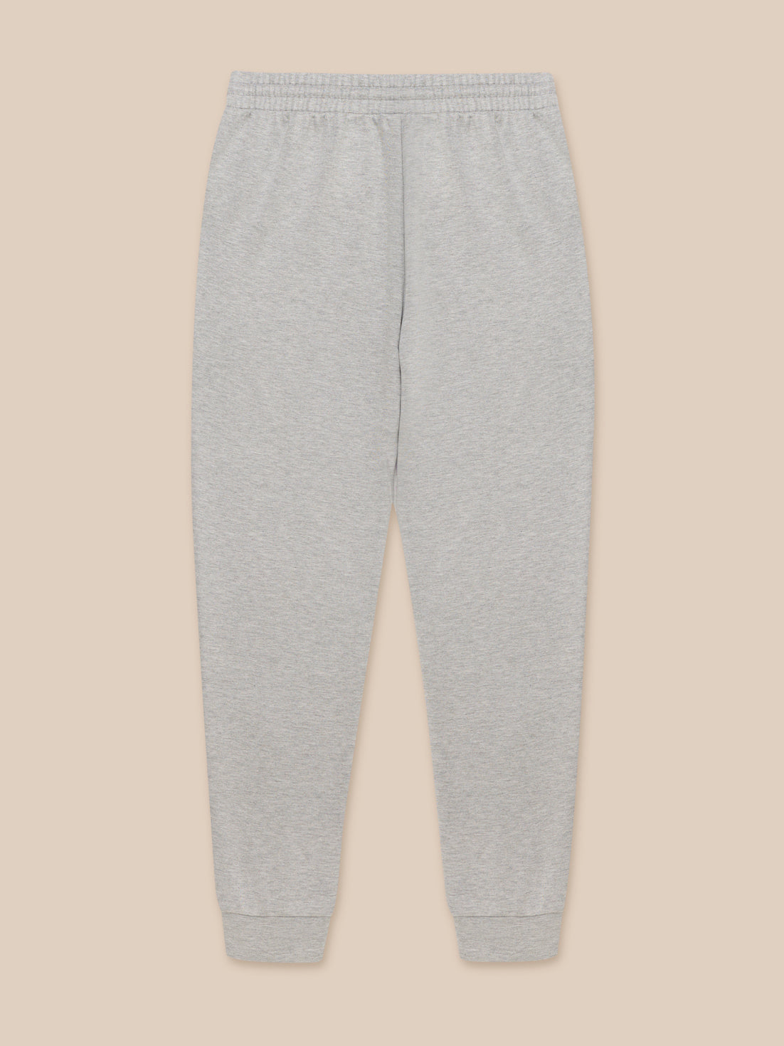 Back view of grey marl Travel Lifestyle Joggers with elasticated waist and clean flat seams