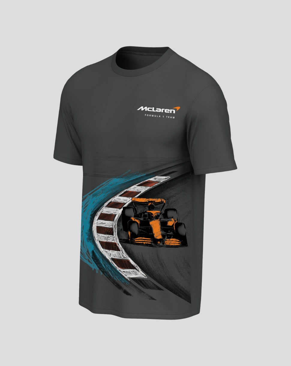 McLaren Mens On The Track Short Sleeve T-Shirt - Anthracite