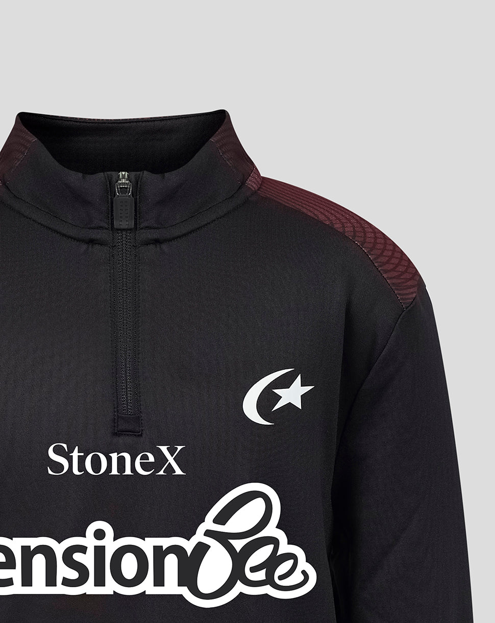 Saracens Junior 2026/27 Matchday Quarter Zip Top - Black