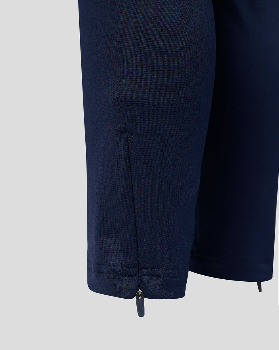 Close up of navy FC Utrecht training pants leg with ankle zipper