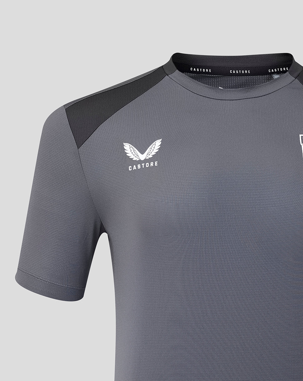 FC Twente Junior training shirt in gunmetal with dark shoulder panels and Castore logo on the chest