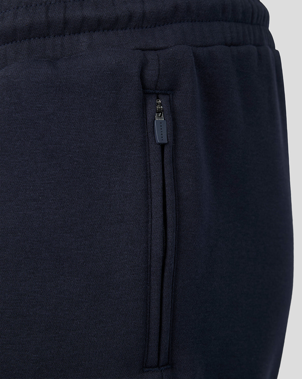 Navy FC Twente Adapt Travel Fleece Shorts close-up of a side zip pocket