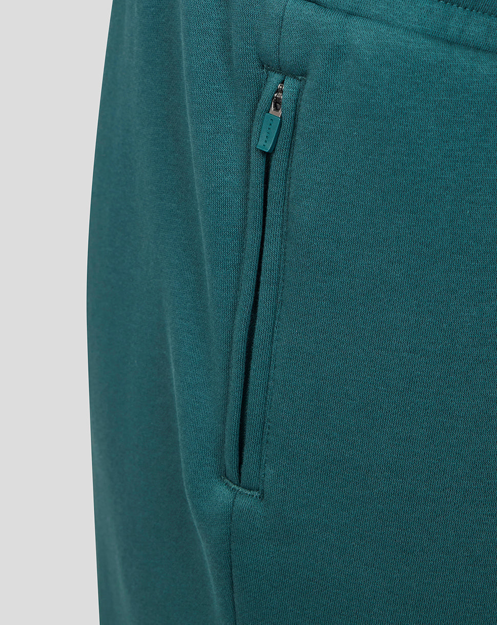 Teal Athletic Club men's travel track pants close-up of side zip pocket