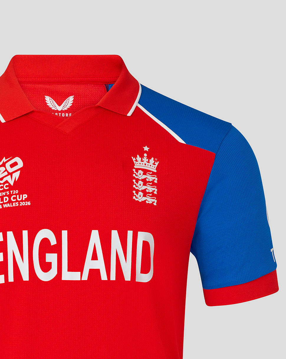 England Cricket Men's 26/27 T20 WWC Replica Short Sleeve Shirt