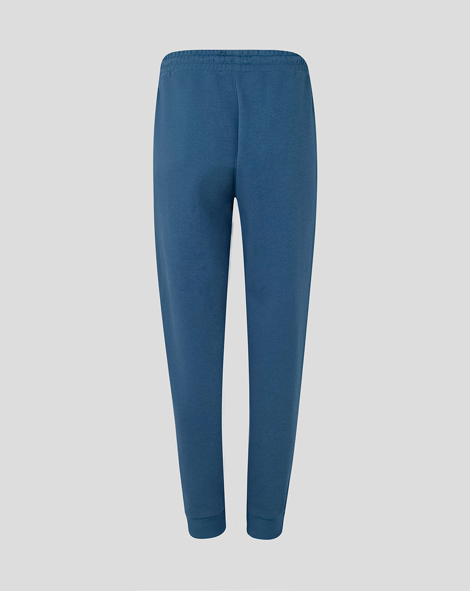 Blue pants on a light gray background