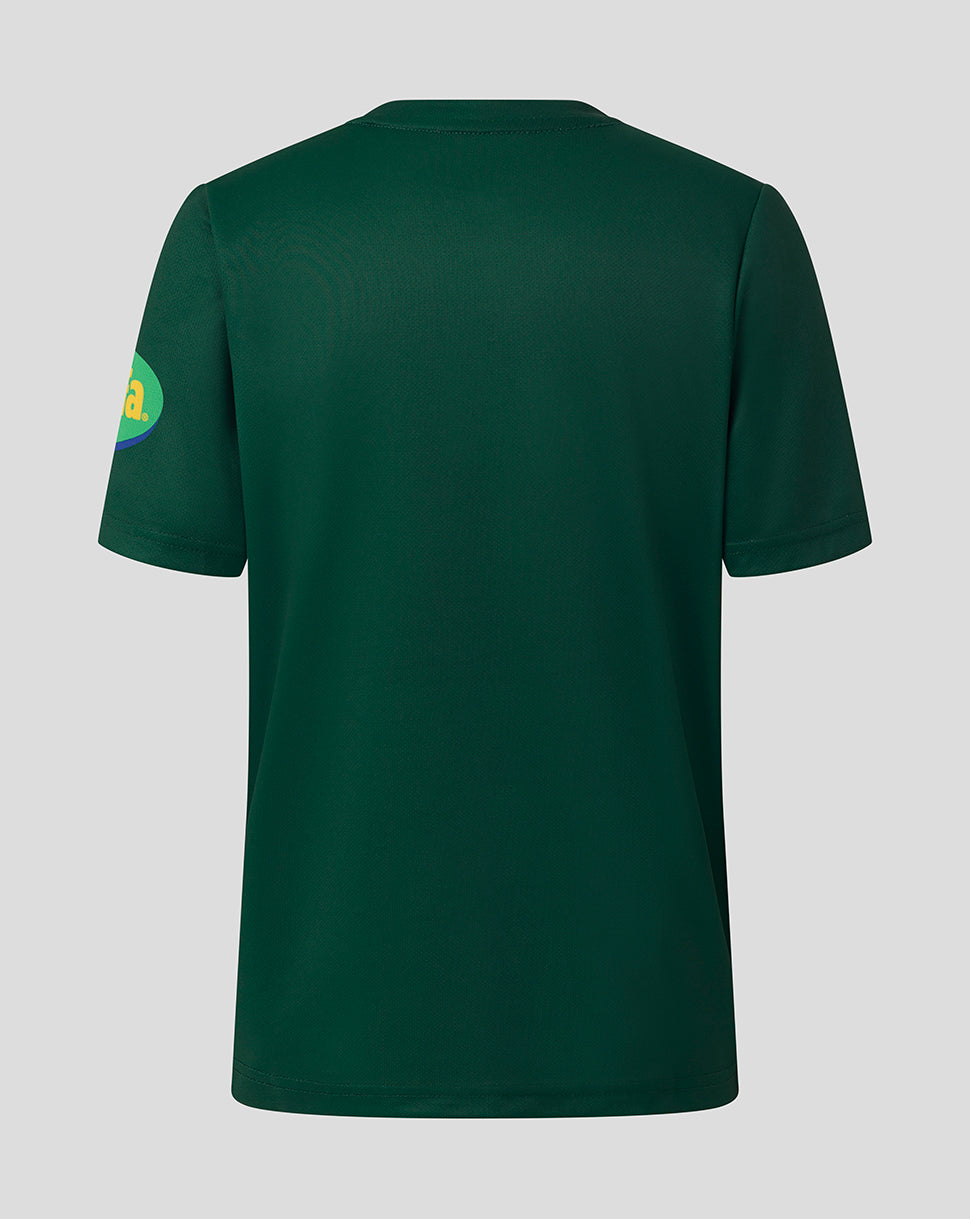 Leicester Tigers Junior 25/26 Warm Up T-Shirt - Dark Green