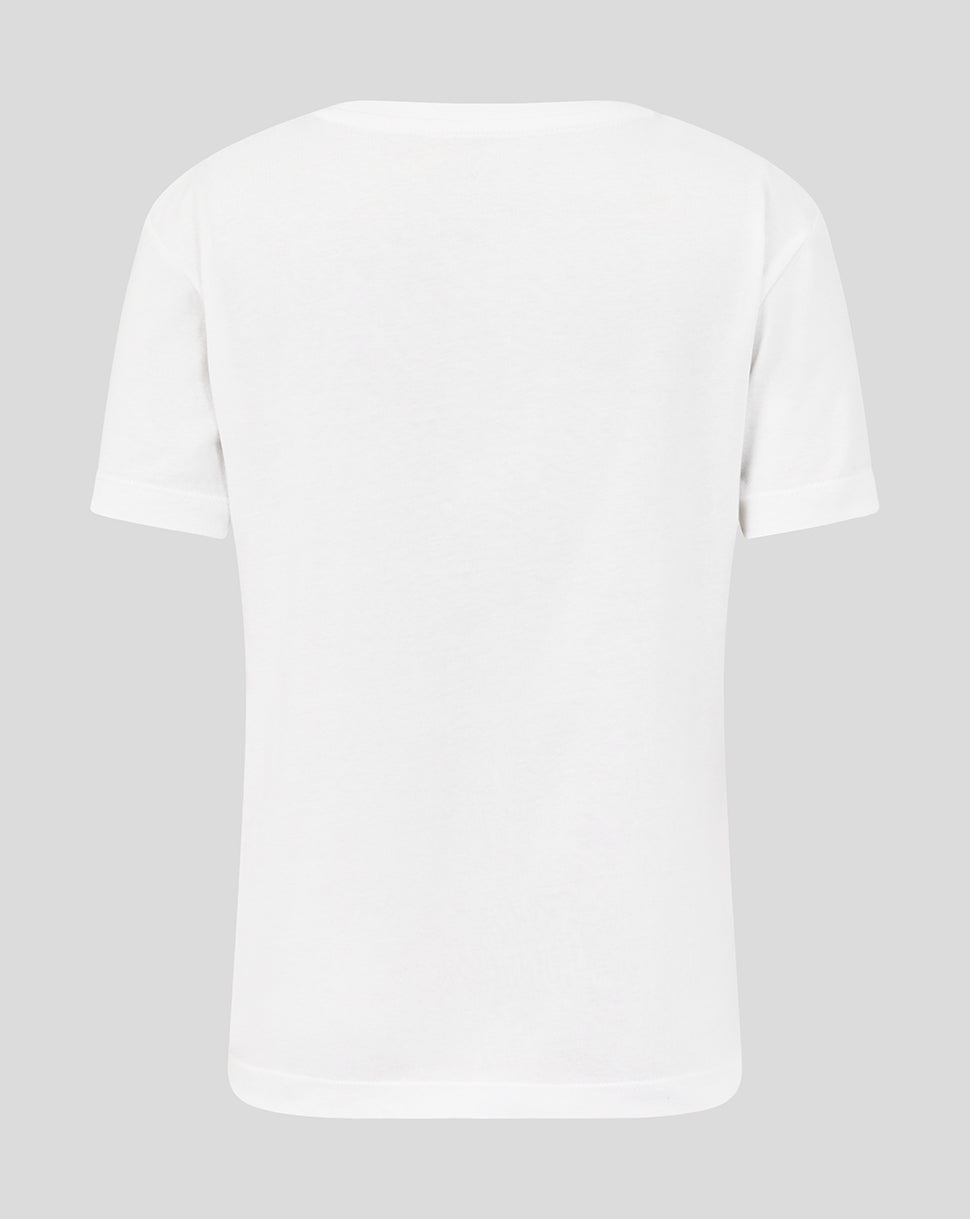 Leicester Tigers Junior 25/26 Varsity 1880 Short Sleeve T-Shirt - White