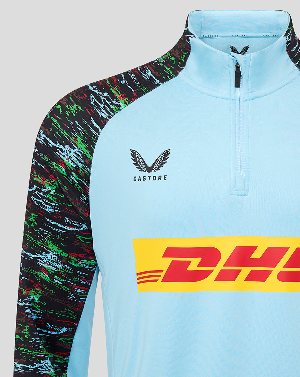 Harlequins Men's 25/26 Training 1/4 Zip - Sky Blue