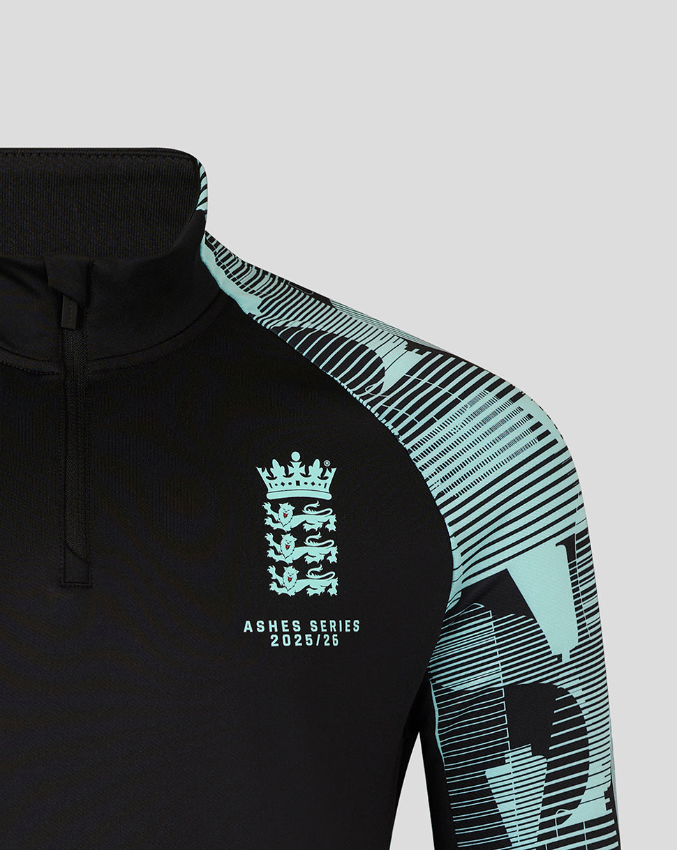 England Cricket Ashes Junior 25/26 Pro Quarter Zip Training Top