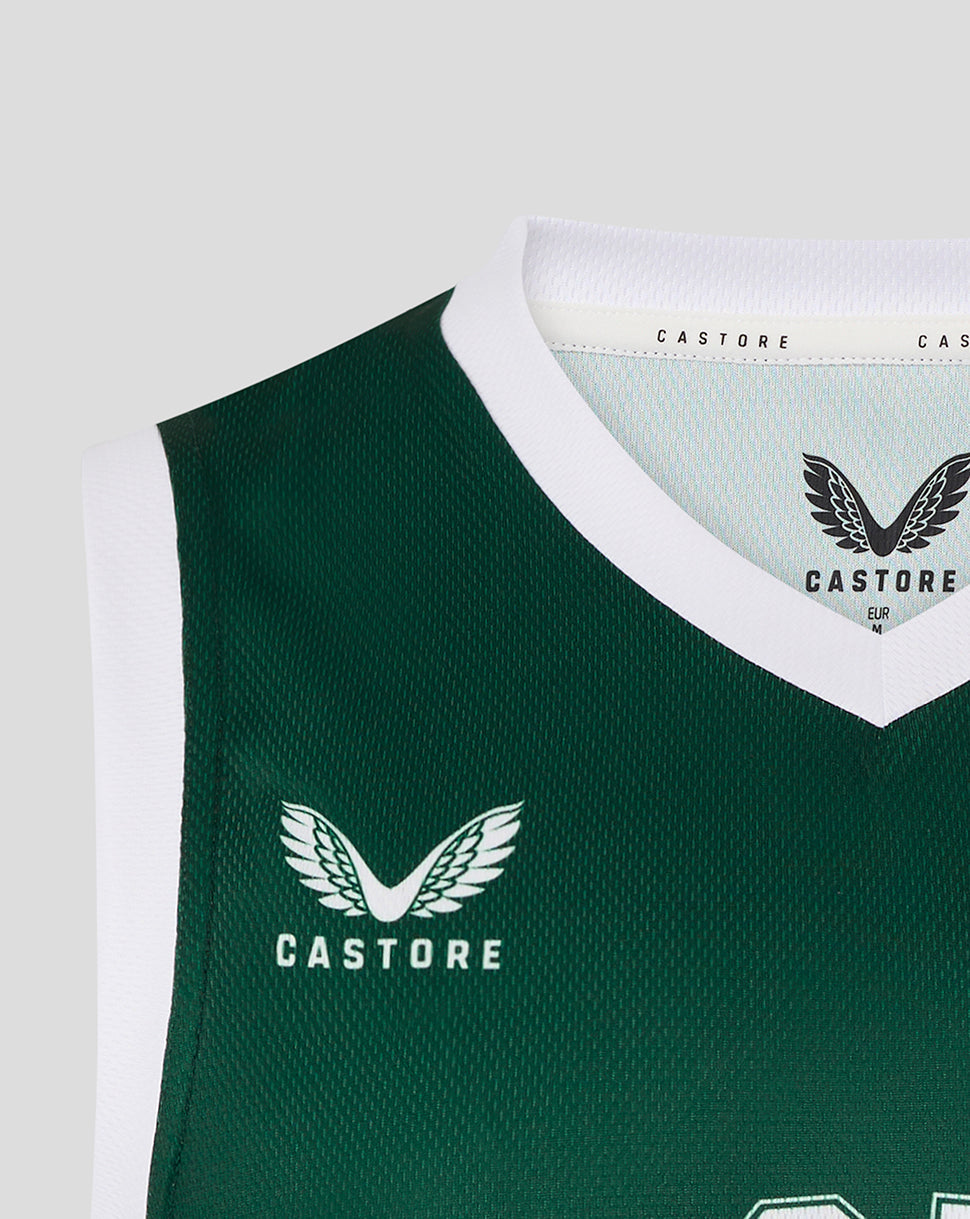 Leicester Tigers Men's 25/26 Training Basketball Vest - Dark Green