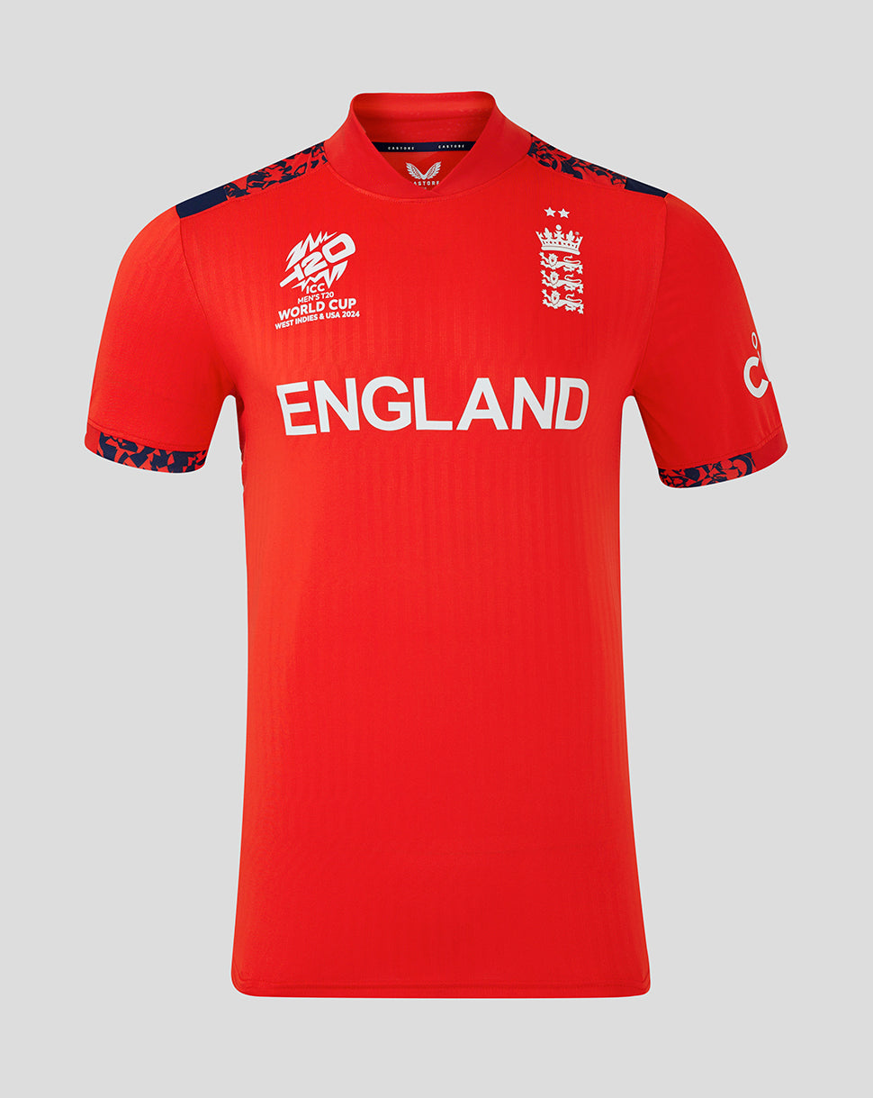 England Cricket Men s 24 25 T20 World Cup Shirt Castore england-cricket-men-s-24-25-t20-world-cup-shirt-castore