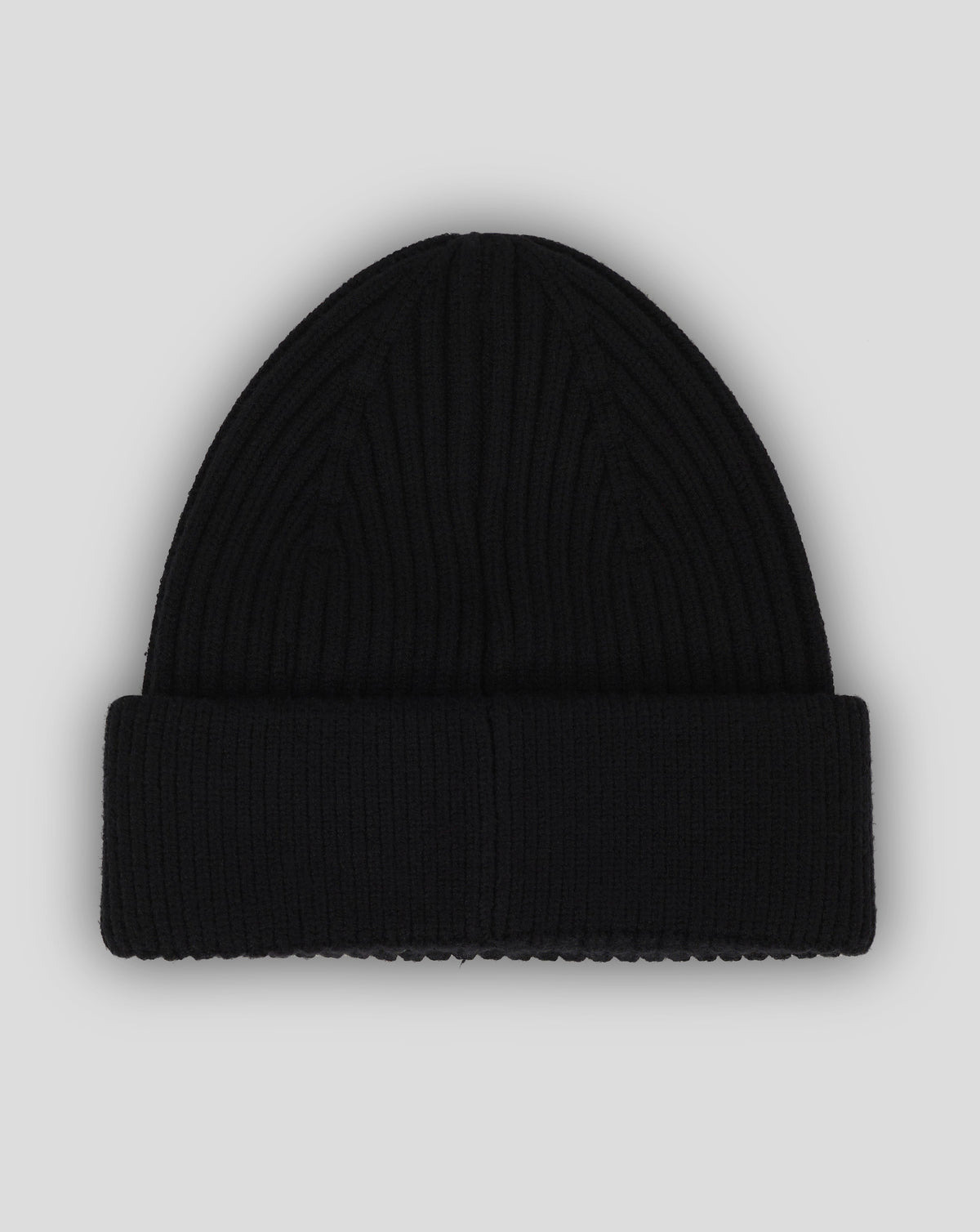 Black knit beanie with folded cuff and patch showing Castore logo and Almeria crest