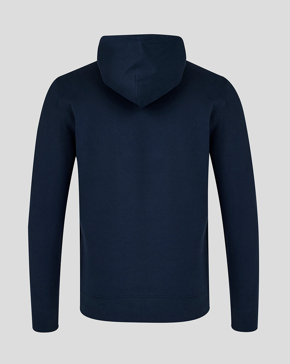 Leicester Tigers Unisex 25/26 Travel Brushed Back Hoodie - Navy