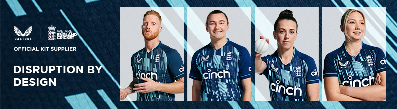 CASTORE ANNOUNCE ELECTRIC ODI KIT FOR ENGLAND CRICKET TEAMS