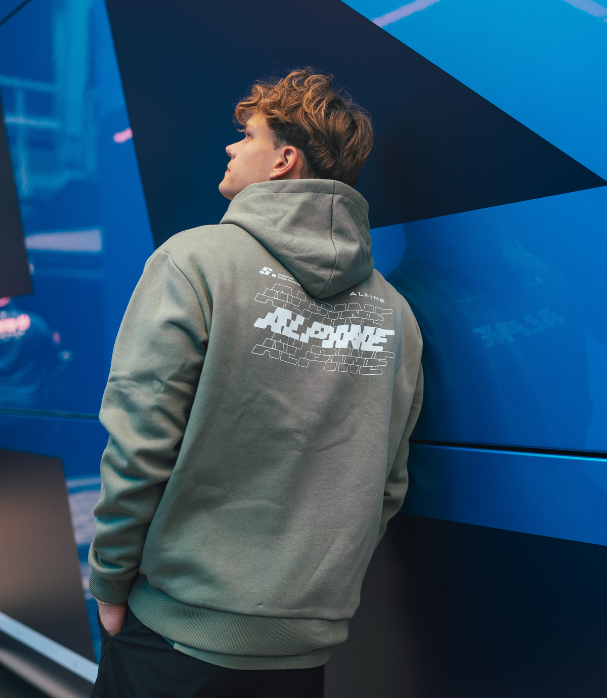 Alpine Formula 1 Team Silverstone Oversized Unisex Hoodie - Green - Deep Lichen Green