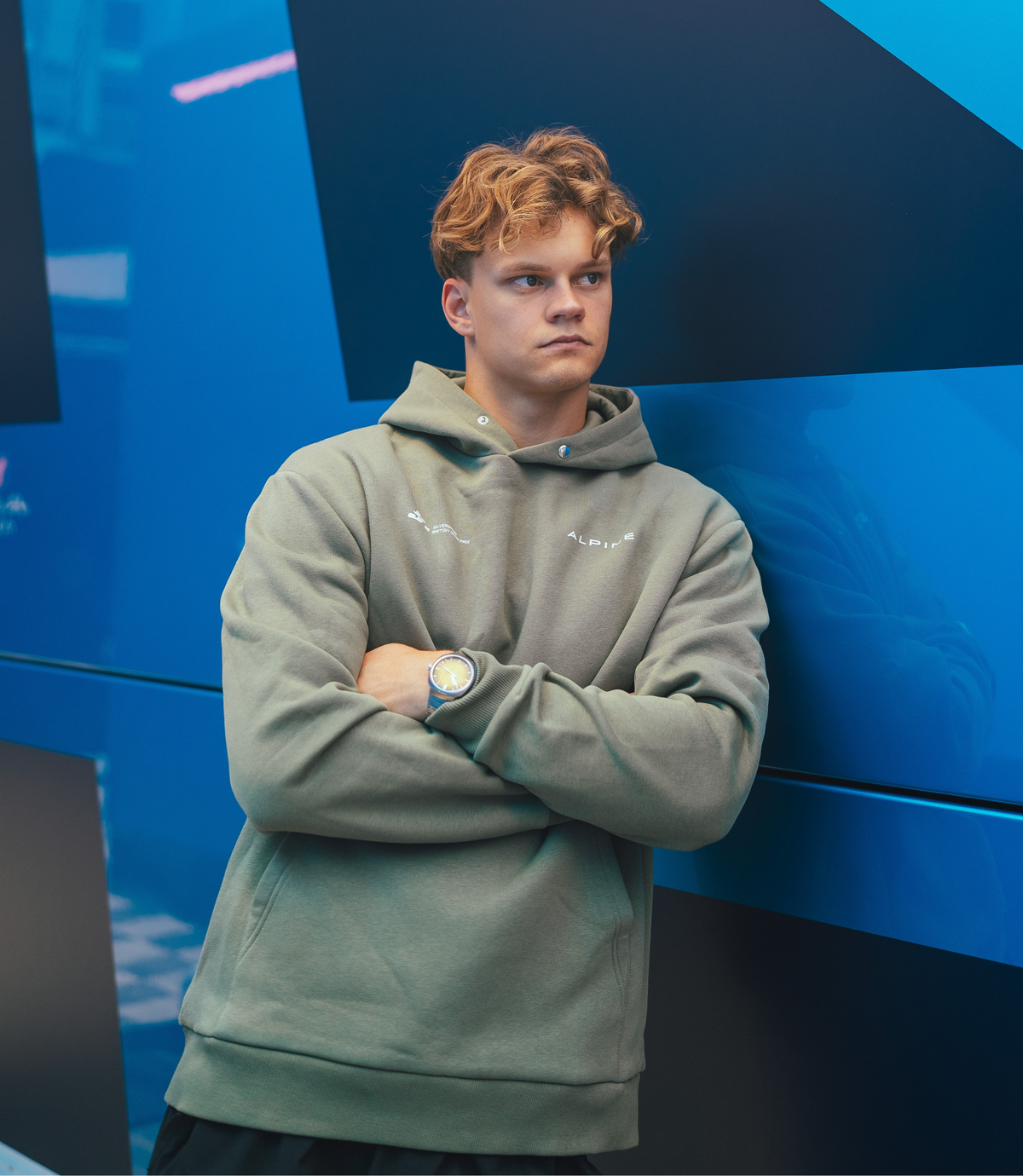 Alpine Formula 1 Team Silverstone Oversized Unisex Hoodie - Green - Deep Lichen Green