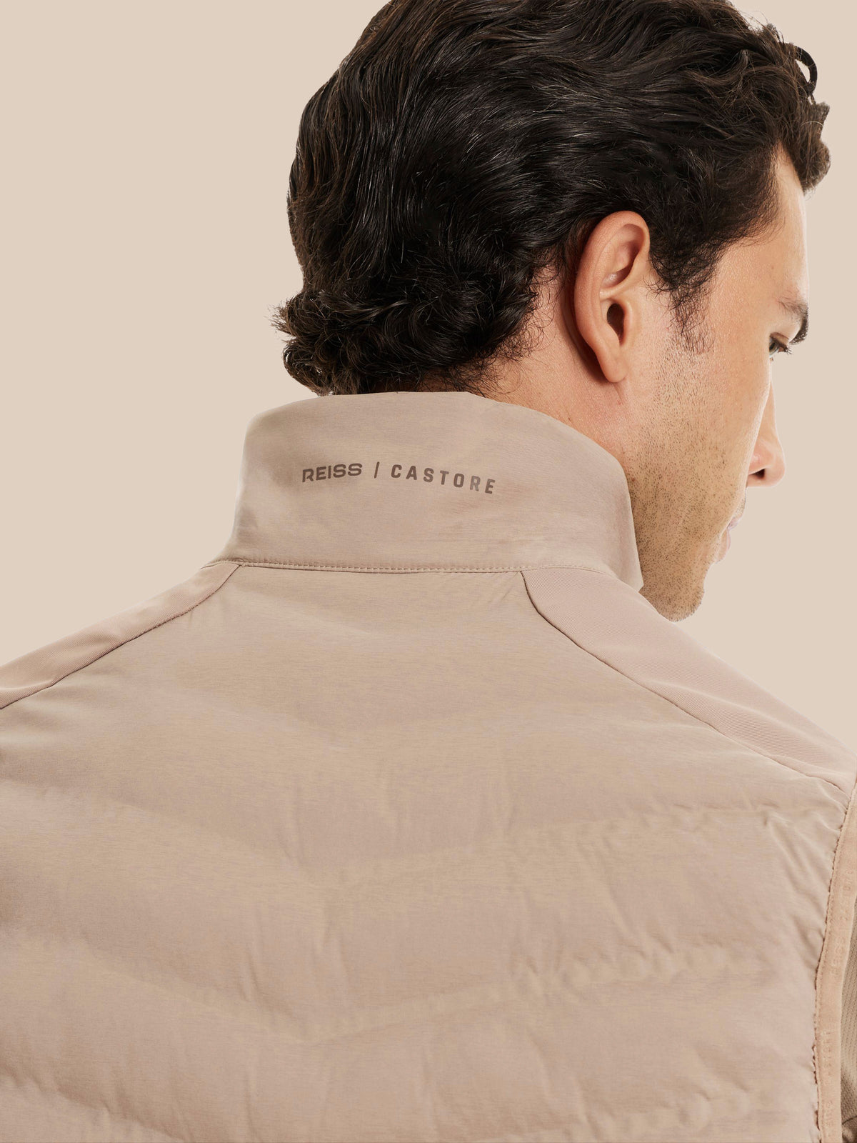 Men's Reiss x Castore Hybrid Gilet - Beige - Beige