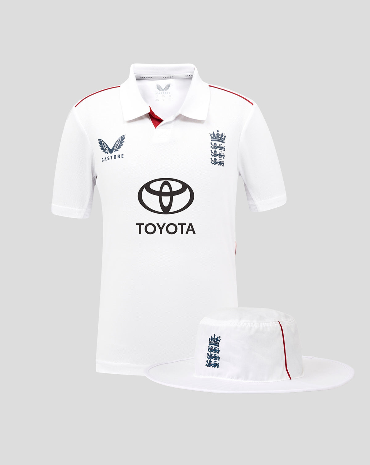 England Cricket Junior 26/27 Test Shirt And Hat Bundle - Worth £100
