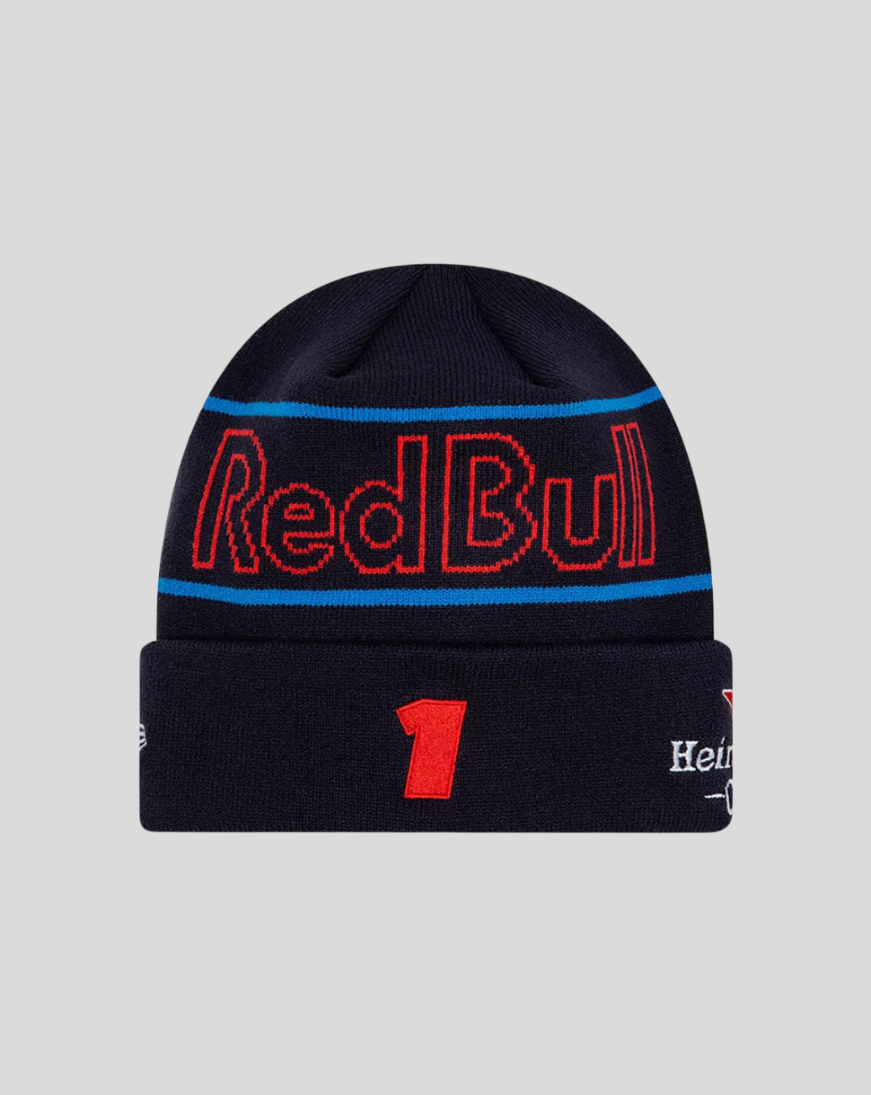 Oracle Red Bull Racing Max Verstappen Team Cuff Beanie - New Era - Night Sky/Hot Red