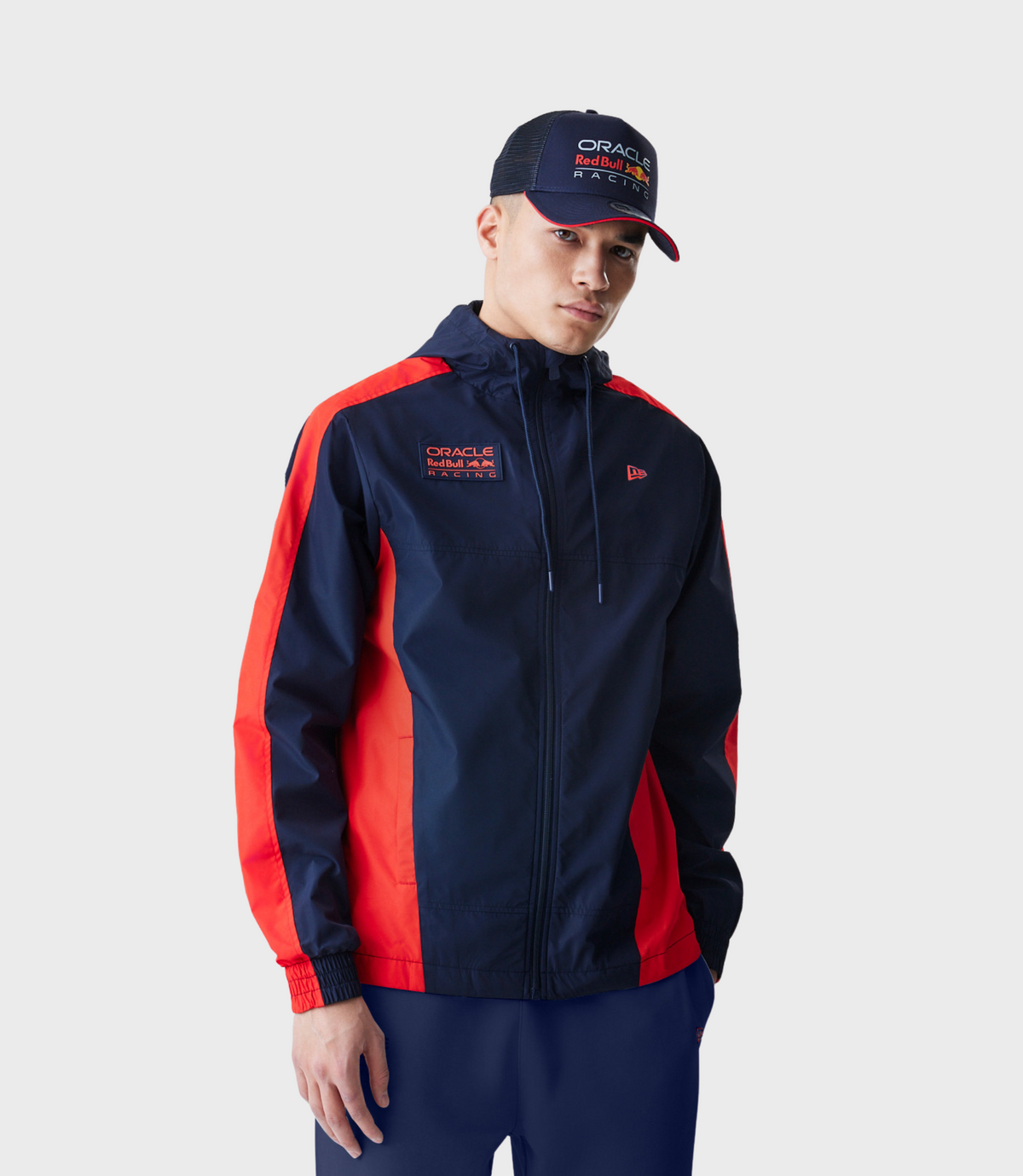 New Era Oracle Red Bull Racing Mens Windrunner Jacket - Dark Blue - Dark Blue