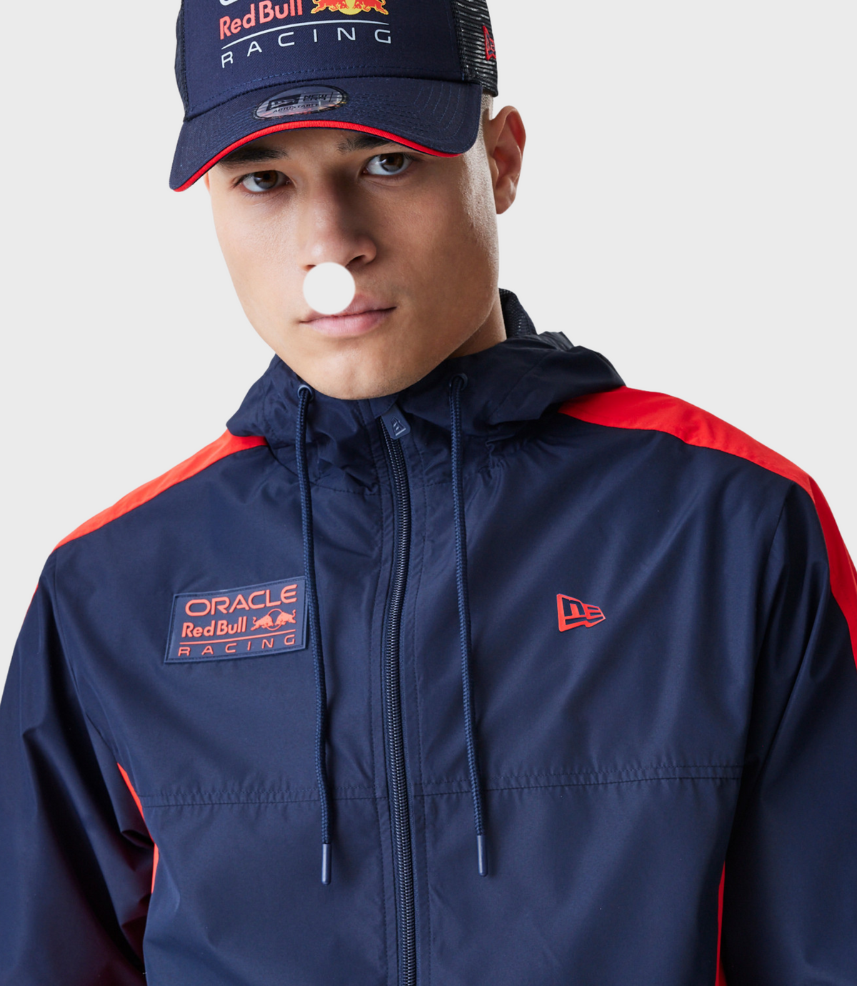 New Era Oracle Red Bull Racing Mens Windrunner Jacket - Dark Blue - Dark Blue