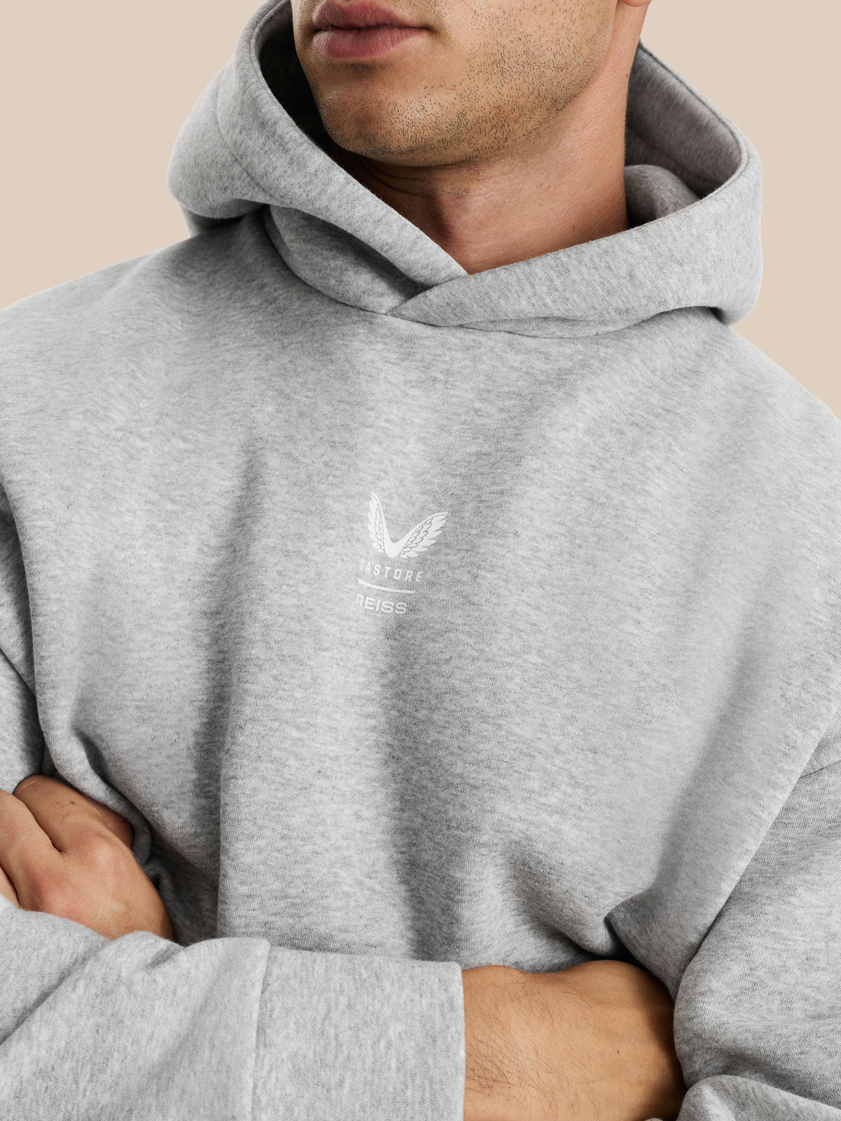 Men's Reiss x Castore Oversized Hoodie - Grey
