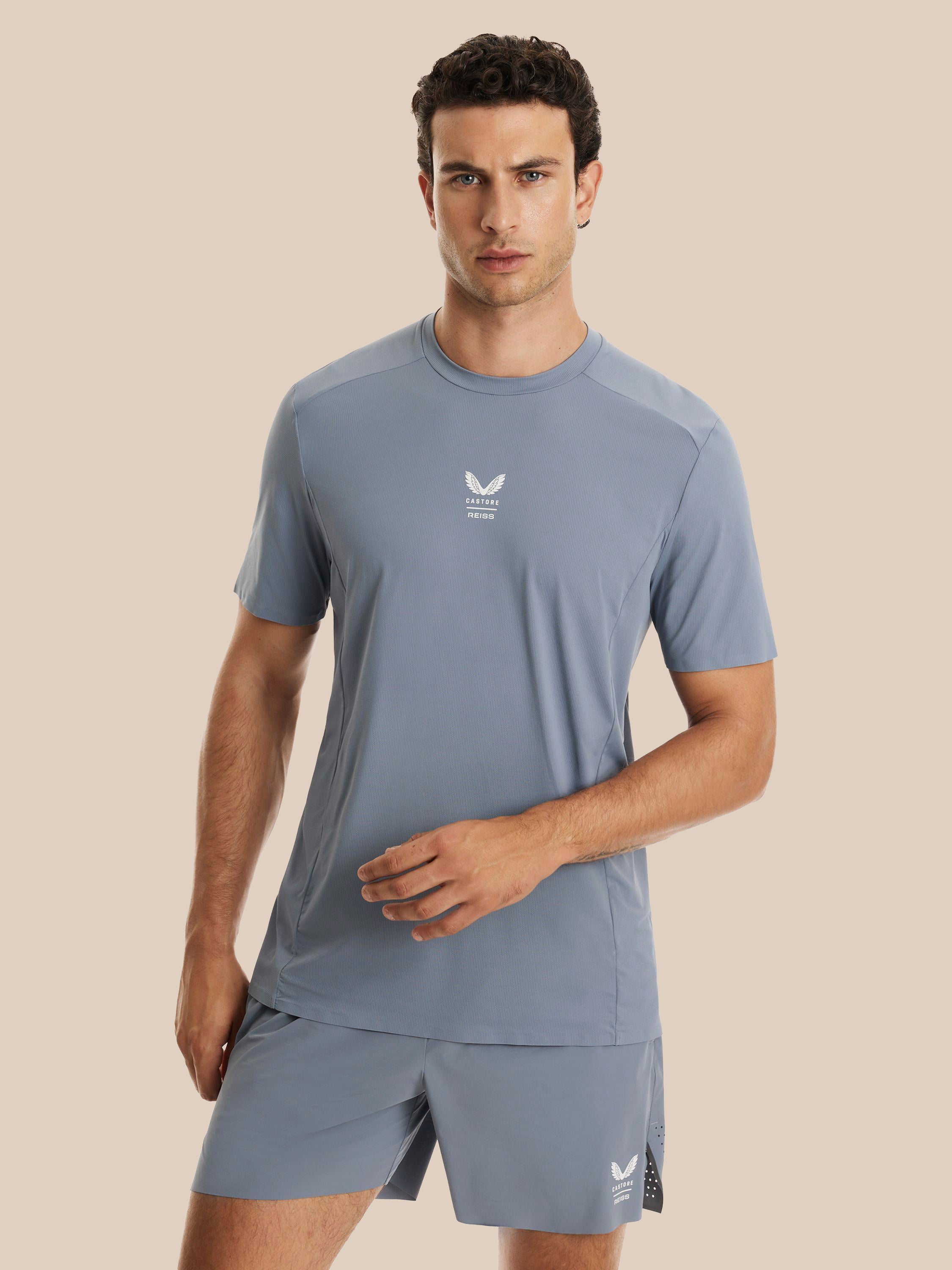 Men's Reiss x Castore Performance Short Sleeve T-Shirt - Blue