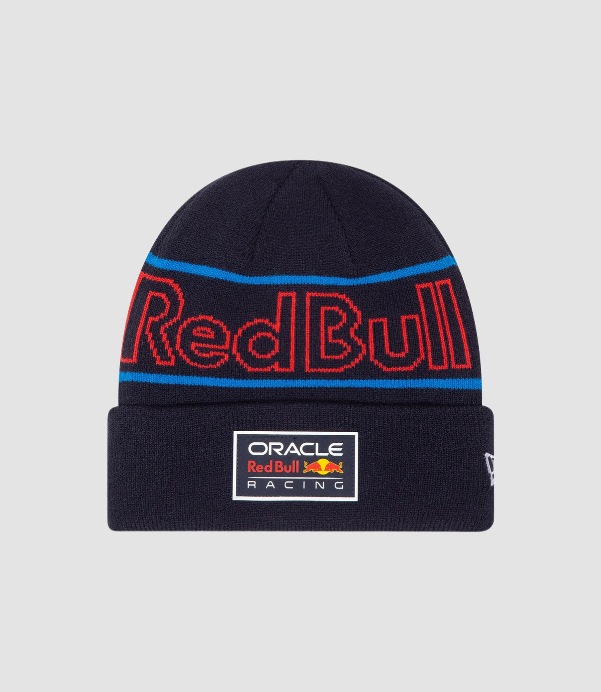 Oracle Red Bull Racing Junior Team cuff beanie for kids in navy knit with team branding