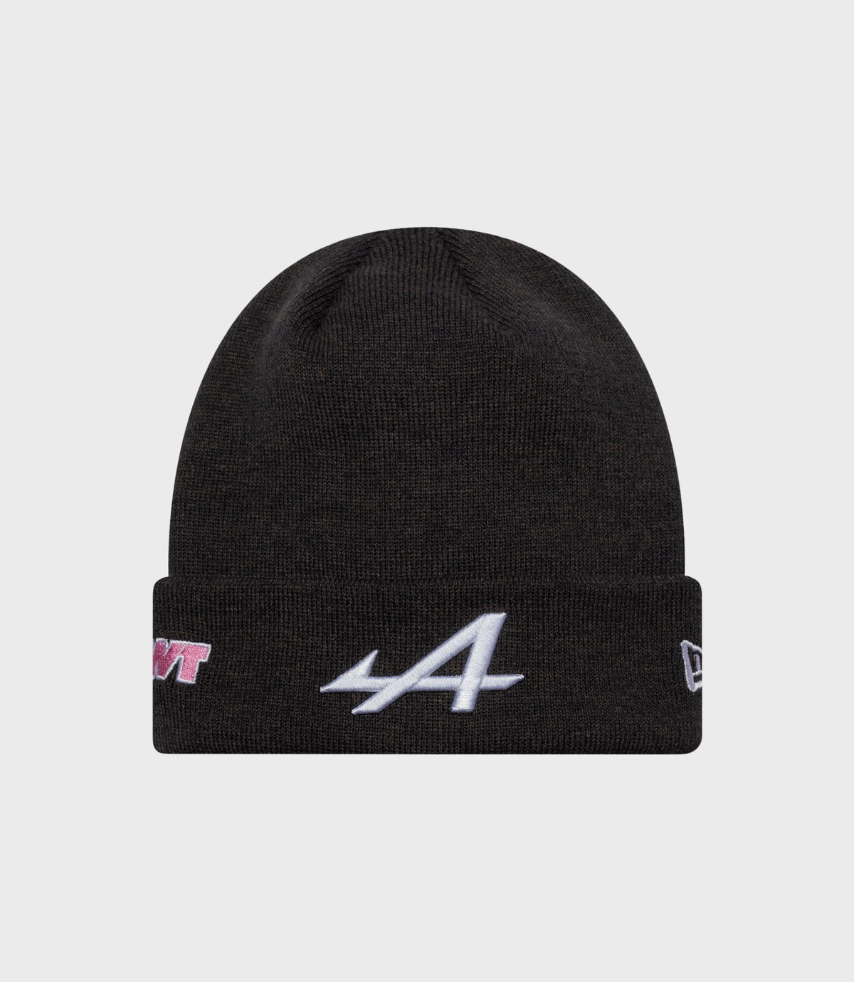 New Era Polyana cuff knit cap in medium blue with ribbed crown and folded cuff