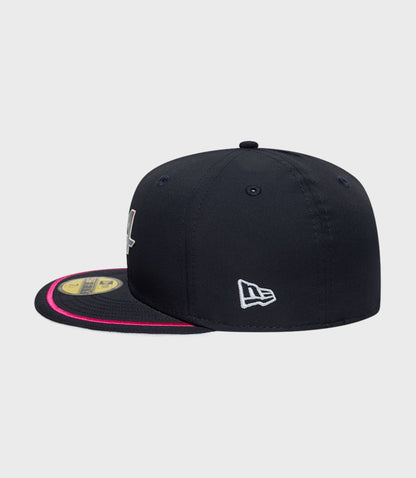 New Era Alpine F1 Team cap in dark navy with pink trim on the brim and BWT embroidery on the front.