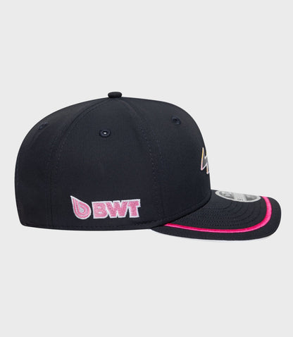 Navy Rep Team 9Seventy Stretch Snap Junior cap with pink BWT embroidery on the front panel