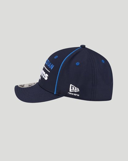 Navy Williams Racing 9Forty cap with Atlassian branding on the front and blue piping along the crown