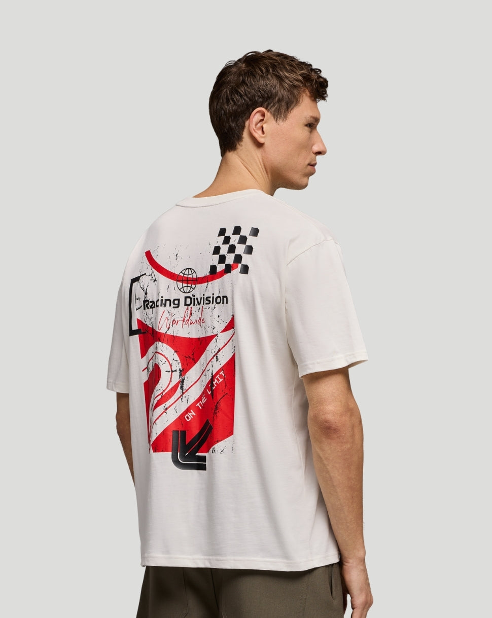 F1 Fanwear Men's Racing Division Worldwide Graphic T-Shirt - White - Cloud Dancer