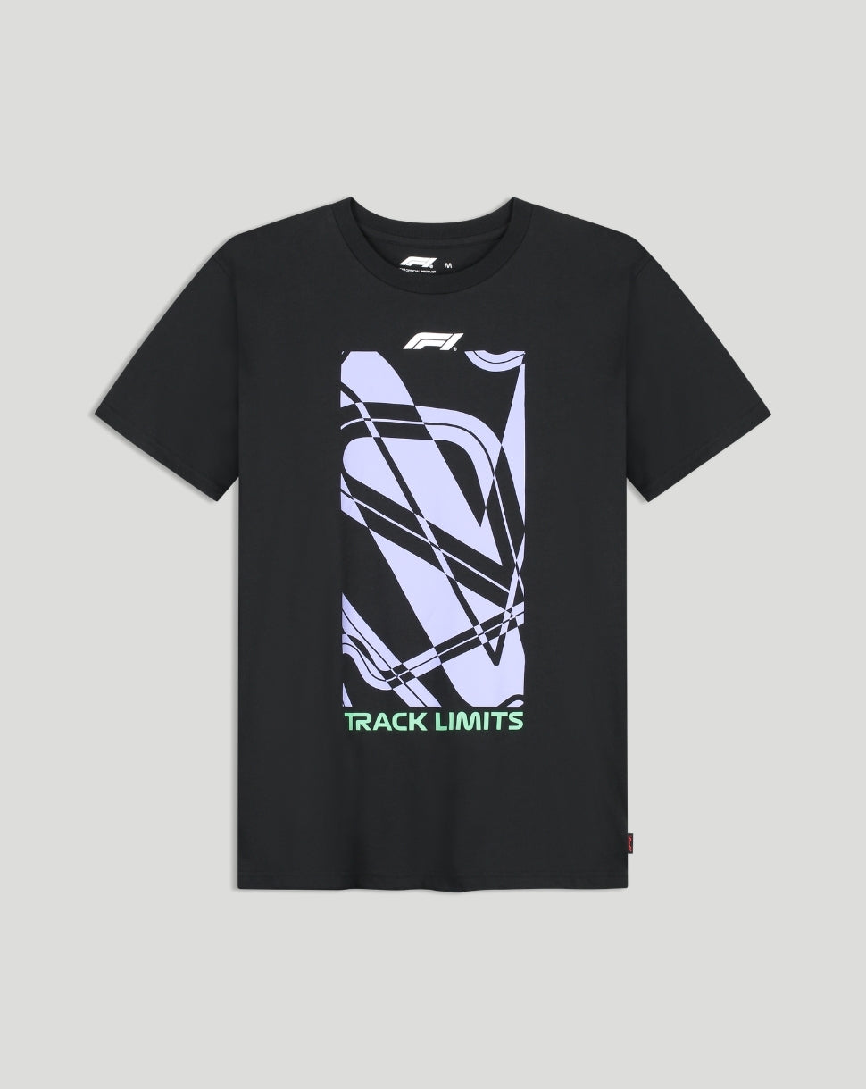 F1 Fanwear Men's Track Graphic T-Shirt - Black - Black