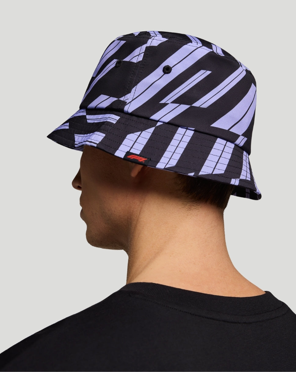 F1 Fanwear Unisex Track Graphic Bucket Hat - Purple/black - Focus Purple/Black