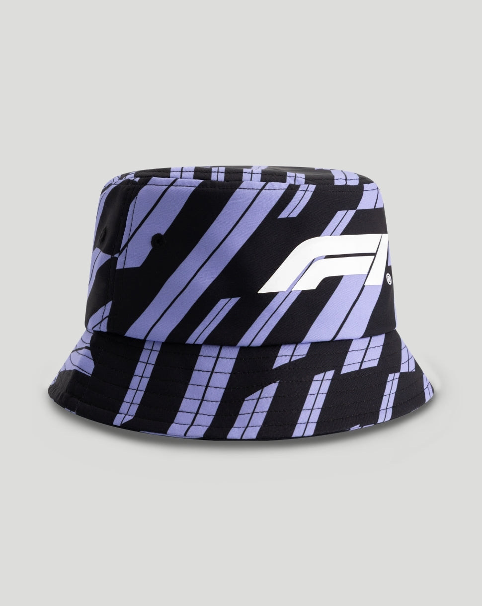 F1 Fanwear Unisex Track Graphic Bucket Hat - Purple/black - Focus Purple/Black