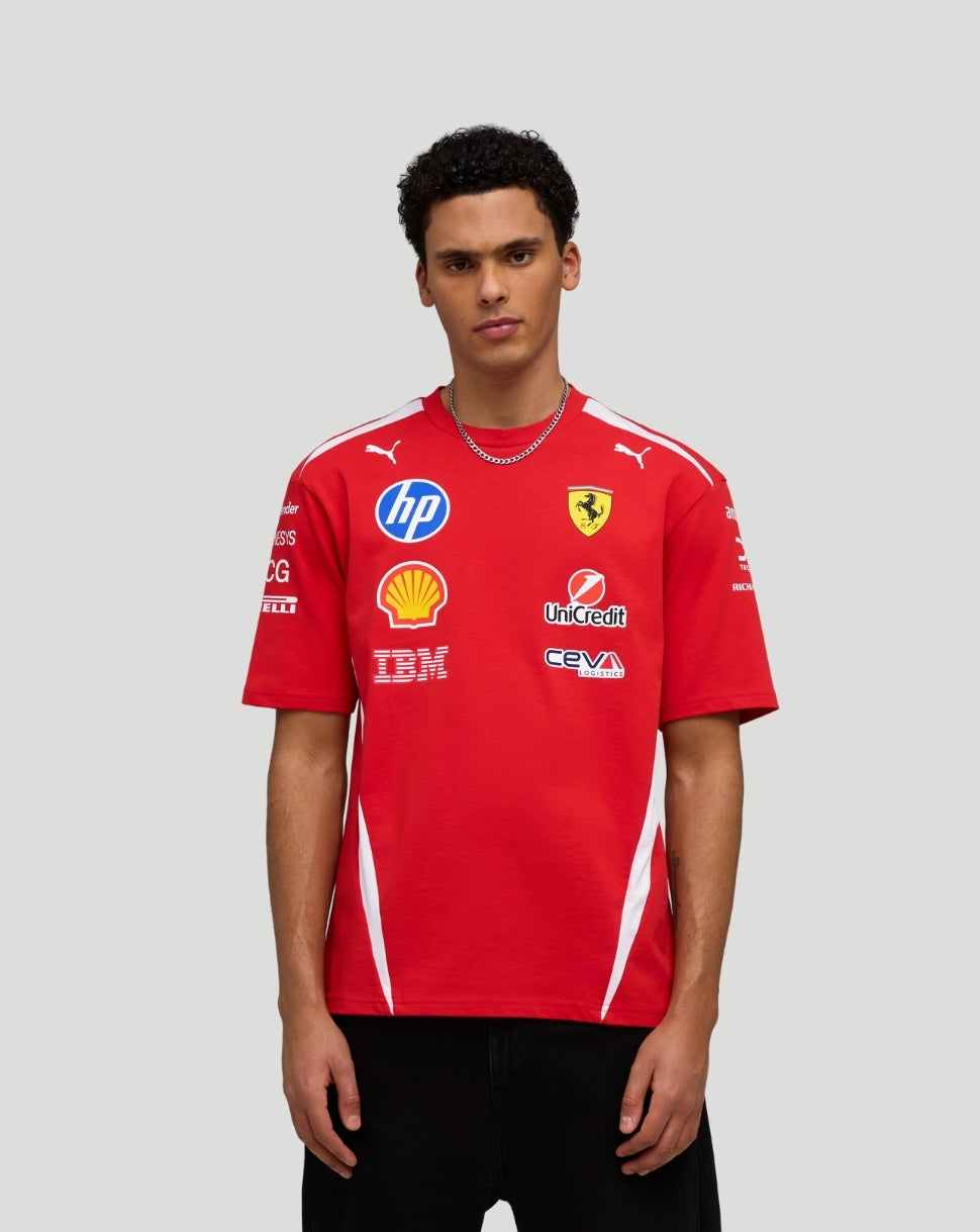 Scuderia Ferrari Men's Team Drivers T-Shirt - Red - Red