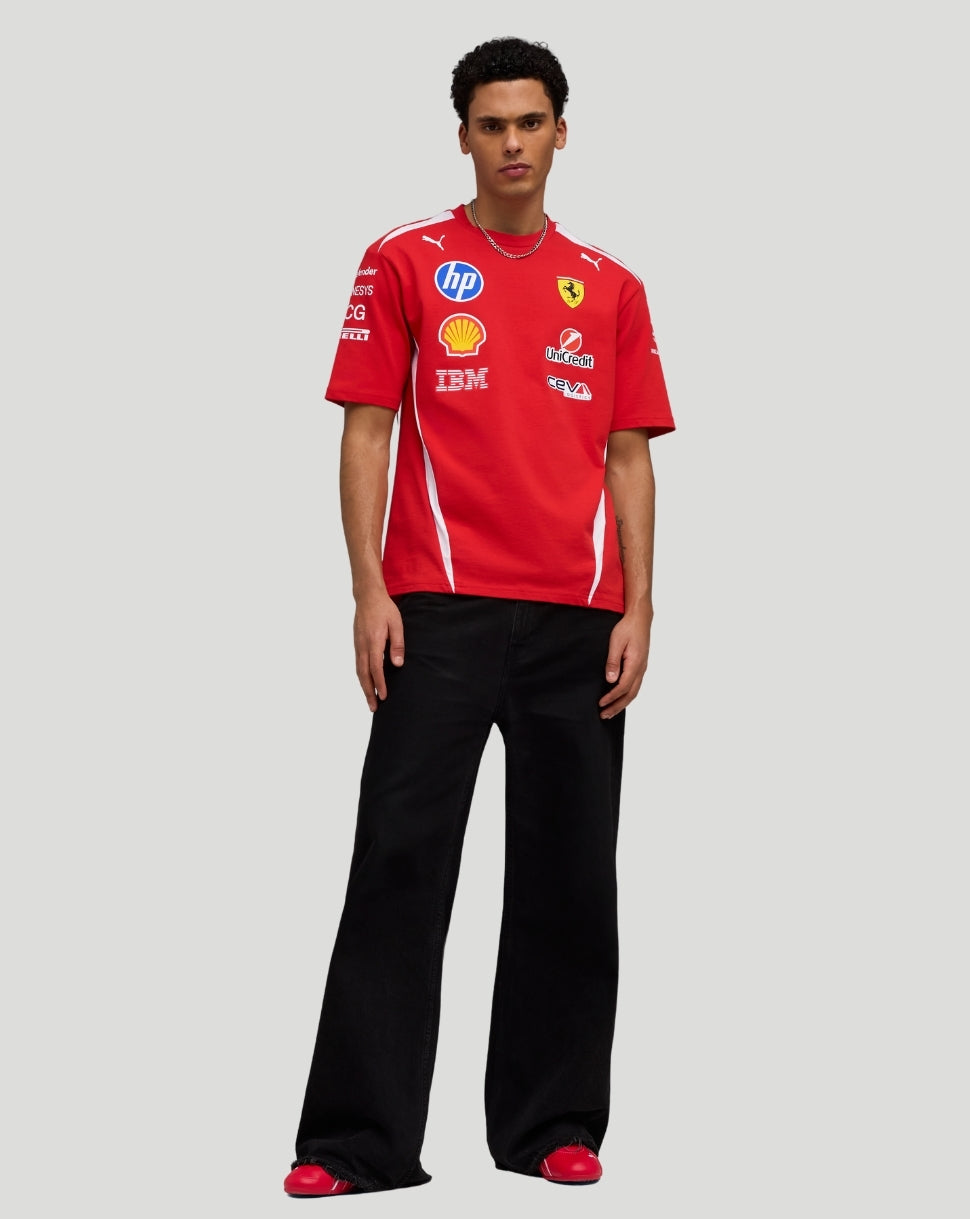 Scuderia Ferrari Men's Team Drivers T-Shirt - Red - Red