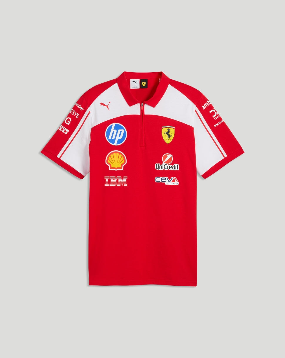 Scuderia Ferrari Men's Team Polo - Red - Red
