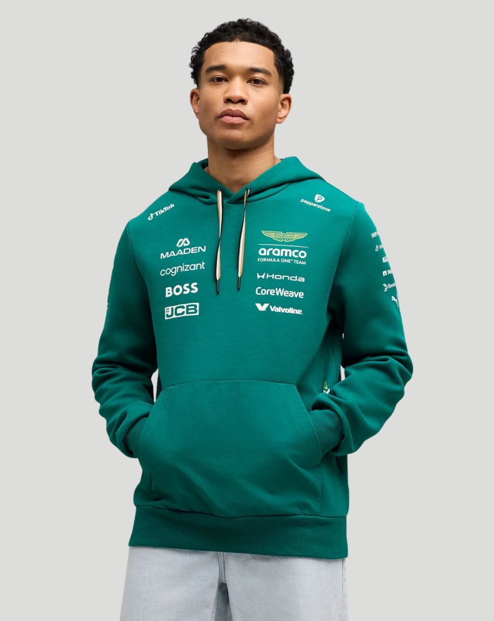 Aston Martin F1 Men's Team Hoodie - Green - Green