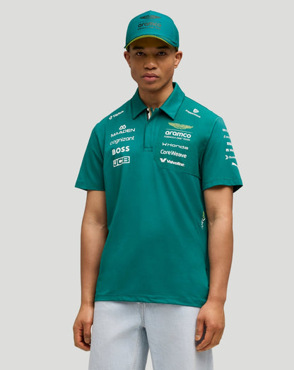 Aston Martin F1 Men's Team Polo - Green
