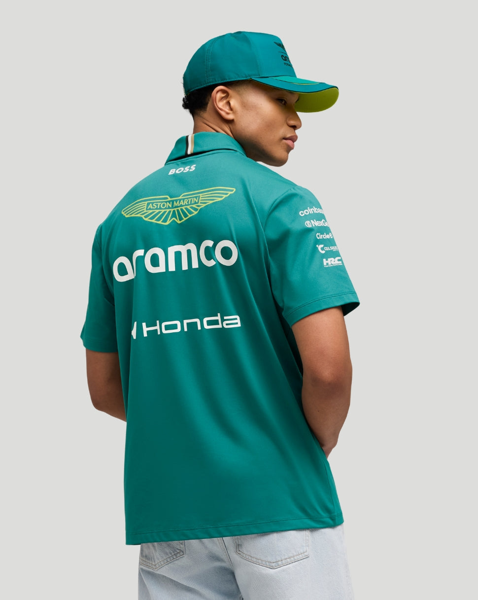 Aston Martin F1 Men's Team Polo - Green - Green