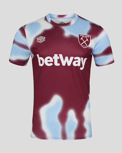 West Ham 24/25 Men's Warm Up Jersey - Burgundy