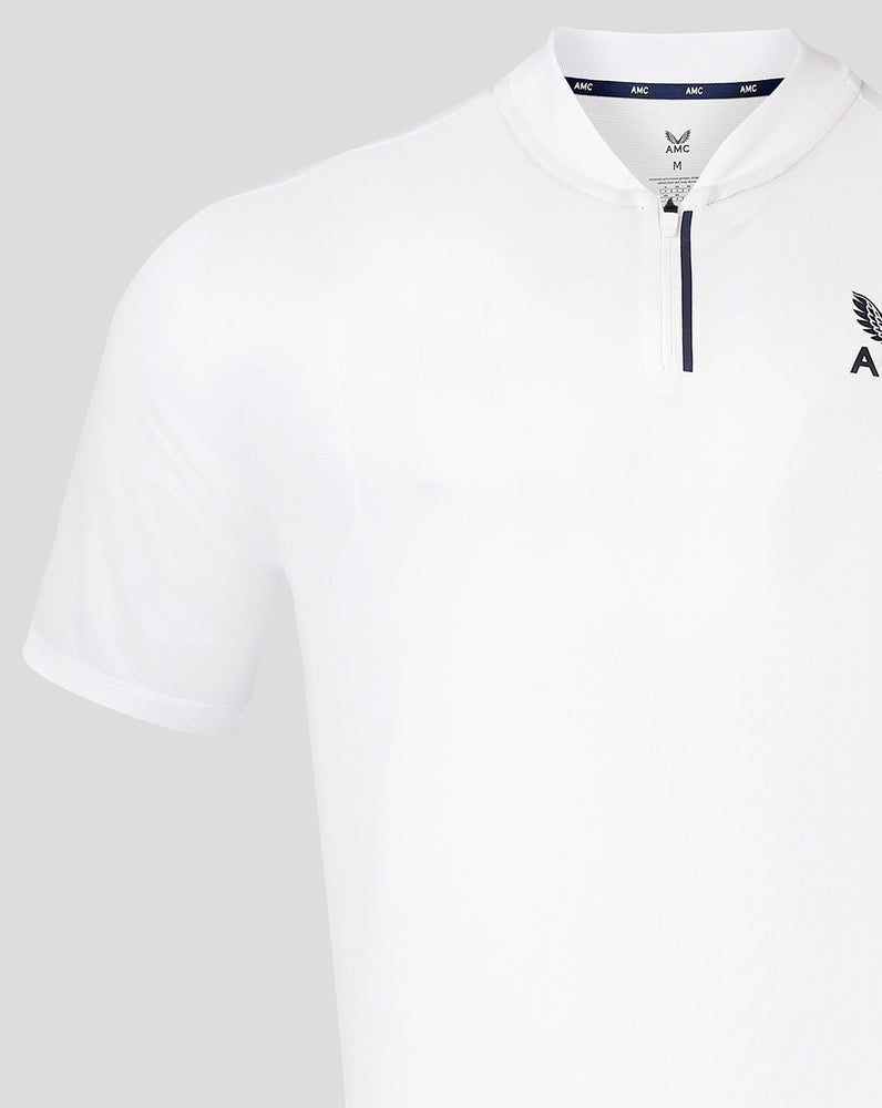Men’s AMC Short Sleeve Active Polo Top – White