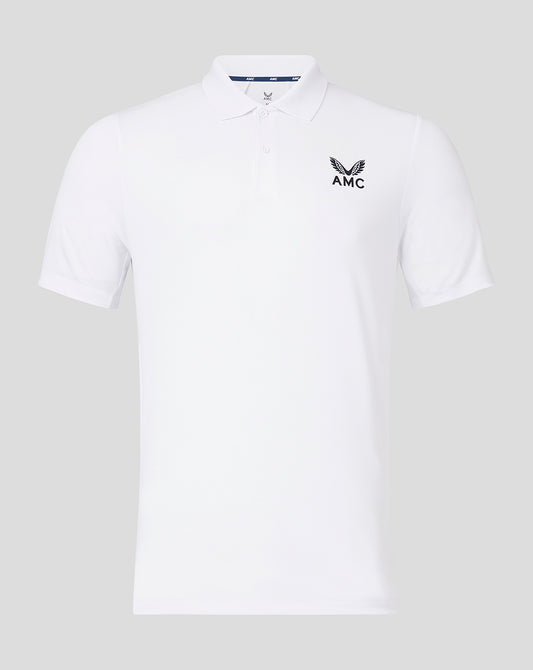 Men’s AMC Short Sleeve Technical Polo Top – White